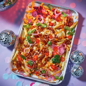 Crispy Fries with Red Onions